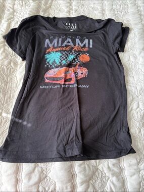 Free State Black Miami Annual Race Graphic Tee with Orange Car